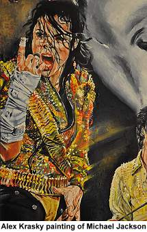 Alex Krasky Painting of Michael Jackson