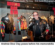 Andrew Dice Clay and Memorabilia Case Hard Rock Las Vegas