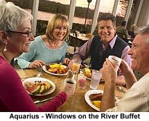 Aquarius, Windows on the River buffet