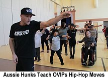 Aussie Hunks teach OVIPS hip-hop moves