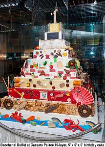 Bacchanal Buffet at Caesars Palace birthday cake