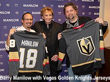 Barry Manilow with Vegas Golden Knights jerseys