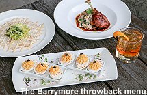 Barrymore throwback menu