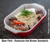 Beer Park Kentucky Hot Brown sandwich
