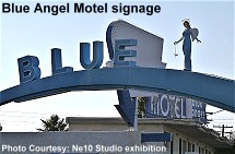 Blue Angel Motel signage NE10 Studio exhibition