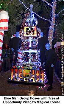Blue Man Group tree at Opportunity Village Magical Forest