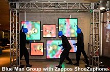 Blue Man Group with Zappos ShoeZaphone