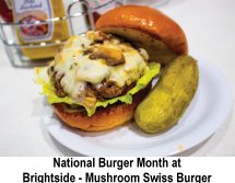 Brightside Mushroom Swiss burger