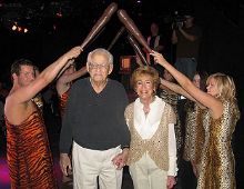 Mickie and Gene married at Defending the Caveman
