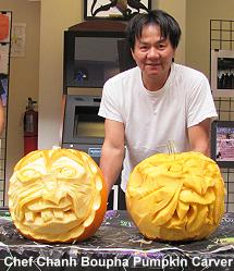 Chef Chanh Boupha pumpkin carver