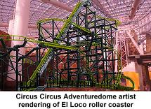 Circus Circus Adventuredome artist rendering El Loco roller coaster