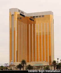 Delano Las Vegas sign installation