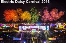 Electric Daisy Carnival 2016 with fireworks