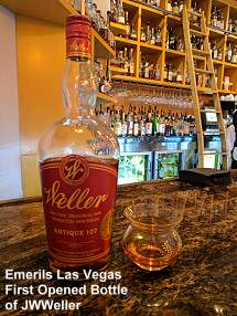 Emerils Las Vegas bottle of J.W. Weller