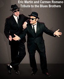 Eric Martin and Carmen Romano as The Blues Brothers