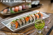 f-a-m-e-rainbow-roll