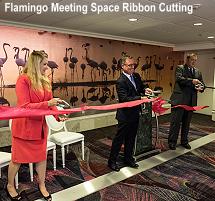 Flamingo meeting space ribbon cutting