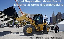 Floyd Mayweather makes grand entrance at MGM Arena groundbreaking