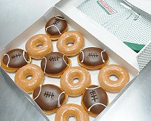Football doughnuts at Krispy Kreme at Excalibur