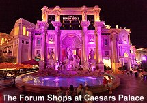 Forum Shops at Caesars palace in pink