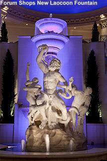 Forum Shops new Laocoon Fountain