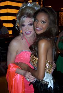 Frank Marino hugs Miss USA