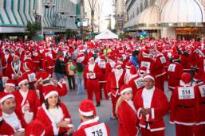The Great Santa Race Santas on Fremont Street