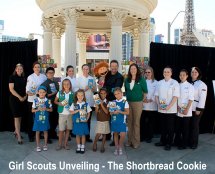 Girl Scouts unveiling the Shortbread Cookie