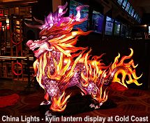 Gold Coast China Lights Kylin lantern