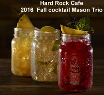 Hard Rock Cafe - 2016 Fall cocktail Mason trio