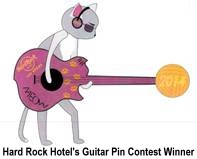 Hard Rock Hotel guitar pin design contest winner