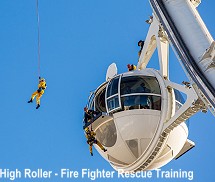 High Roller fire fighter rescue training