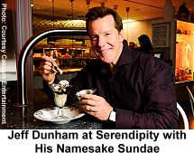 Jeff Dunham at Serendipity with his  namesake sundae
