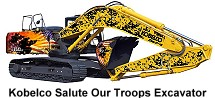Kobelco salute our troops excavator