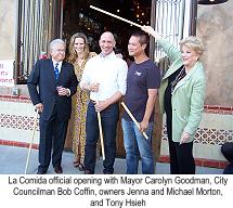 La Comida opening Carolyn Goodman, Bob Coffin, Jenna and Michael Morton and Tony Hsieh