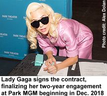 Lady Gaga signs Park MGM  residency contract Dec 2017