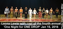 Leon Lewis with Cast of 4th Annual One Night for One Drop 2016