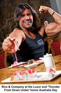 At The Luxor Rice and Company and 'Thunder From Down Under' honor Australia Day