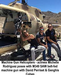 Machine Gun Helicopters Michelle Rodriguez, David Perriset and Genghis Cohen