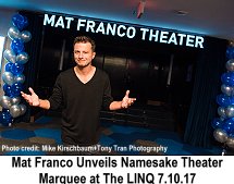 Mat Franco unveils namesake theater marquee at the LINQ 7-10-17