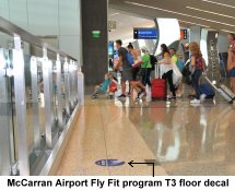 McCarran Airport Fly Fit program floor decal