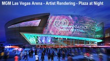 MGM Las Vegas Arena, artist rendering, Plaza at night