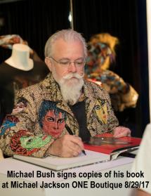 Michael Bush Signs books at Michael Jackson ONE Boutique 2017