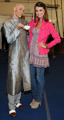 Miss Universe Stefania Fernandex with Cirque's Dr. Roberts