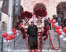 Mob Museum 1 Millionth visitor Bill Tveitnes