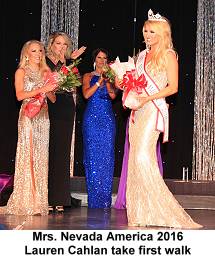 Mrs. Nevada America 2016 Lauren Cahlan takes first walk
