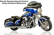 Nevada Sesquicentennial themed Harley-Davidson motorcycle