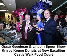 Oscar Goodman and Lincoln Spoor at Excalibur Castle Walk Food Court