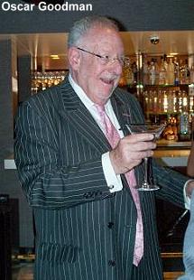 Oscar Goodman making a toast