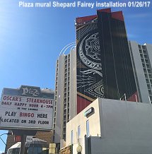Plaza Mural Shepard Fairey installation